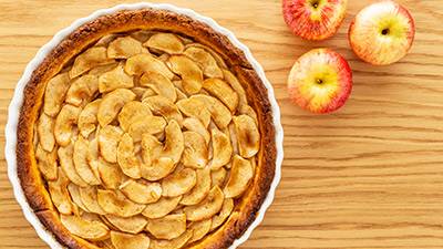 Tarta de manzana con aceite de oliva