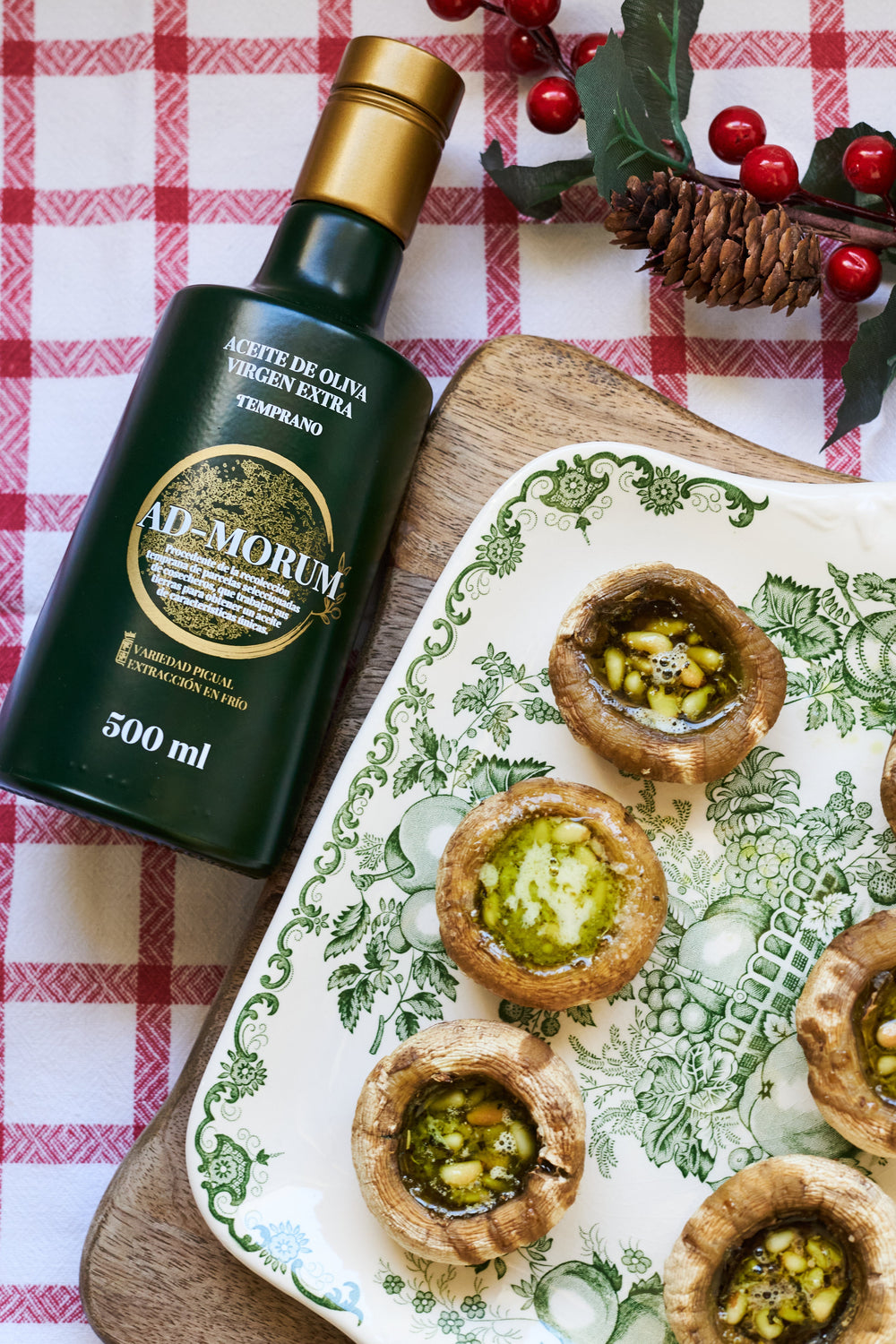 Imagen de AOVE Temprano con champiñones al ajillo