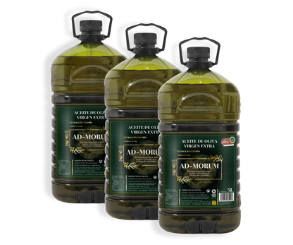 Pack de 3 garrafas aceite de oliva virgen extra Ad-Morum (AOVE)